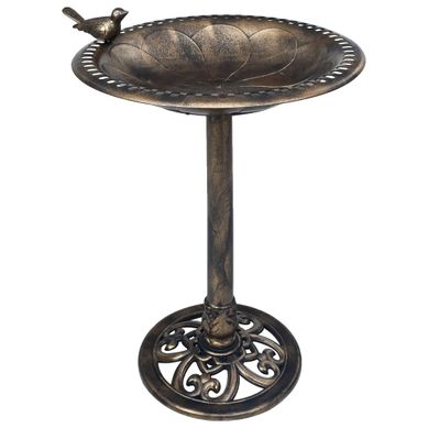 Baignoire De Jardin Pour Oiseaux Bronze Plastique