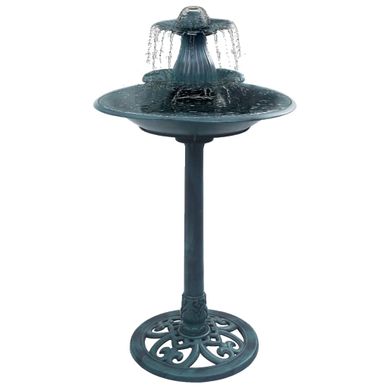 Bain Pour Oiseaux Avec Fontaine Vert 50x91 Cm Plastique