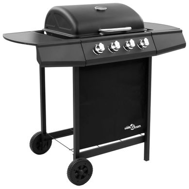 Barbecue Gril à Gaz Avec 4 Brûleurs Noir Barbecue Gril à Gaz Avec 4 Brûleurs Noir
