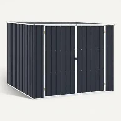 Abri De Jardin Anthracite 195x198x159 Cm Acier Galvanisé Abri De Jardin Anthracite 195x198x159 Cm Acier Galvanisé