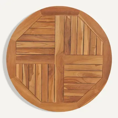 Dessus De Table Bois De Teck Solide Rond 2,5 Cm 80 Cm Dessus De Table Bois De Teck Solide Rond 2,5 Cm 80 Cm
