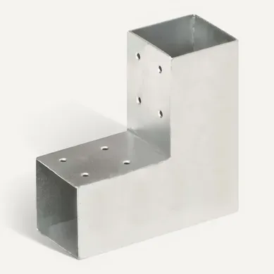 Connecteur De Poteau Forme En L Métal Galvanisé 71x71 Mm