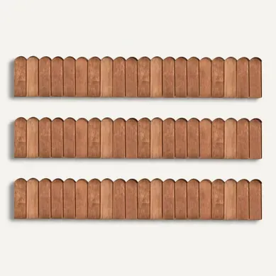 Rouleaux De Bordure 3 Pièces 120 Cm Bois De Pin Imprégné