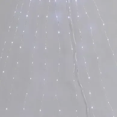 Fil d'argent cascade 200 LED Blanc froid Fil d'argent cascade 200 LED Blanc froid vue détaillée