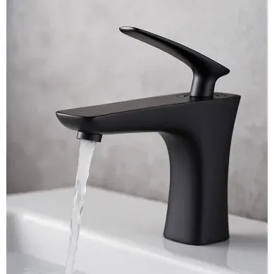 Robinet De Lavabo Pentos   Noir   Mitigeur Avec Kit De Montage Et Tuyaux