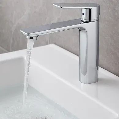 Robinet De Lavabo Tenby XL   Chrome   Mitigeur Avec Kit De Montage Et Tuyaux