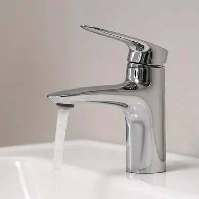 Robinet De Lavabo Valley   Chrome   Mitigeur Avec Kit De Montage Et Tuyaux