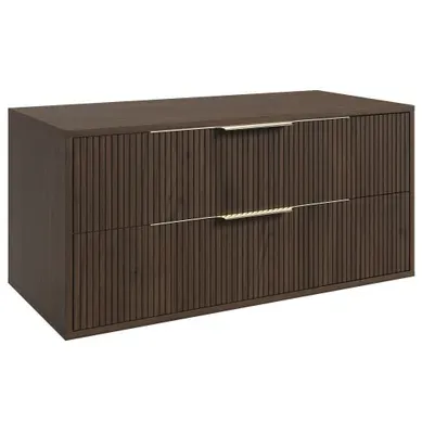 Meuble Sous Vasque Rimini 100 Cm – Noyer Brun – Meuble De Salle De Bain Suspendu Avec 2 Tiroirs Meuble Sous Vasque Rimini 100 Cm – Noyer Brun – Meuble De Salle De Bain Suspendu Avec 2 Tiroirs