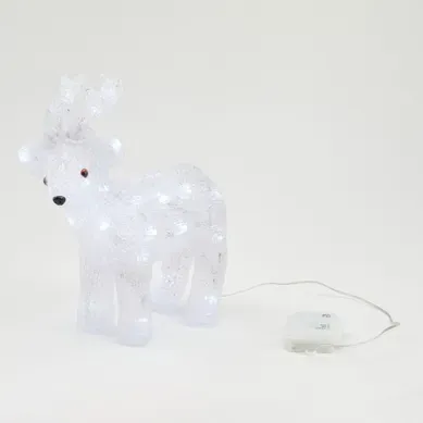 Renne LED extérieur H. 31 cm Blanc froid Renne LED extérieur H. 31 cm Blanc froid vue 3/4