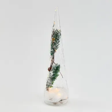 Sapin déco à poser LED H. 35cm Transparent Sapin déco à poser LED H. 35cm Transparent vue 3/4