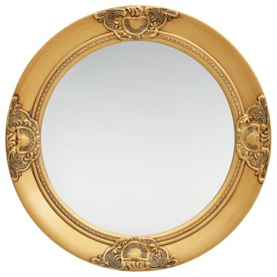 Miroir Mural Style Baroque 50 Cm Doré