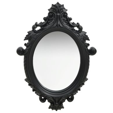Miroir Mural Style Château 56x76 Cm Noir Miroir Mural Style Château 56x76 Cm Noir