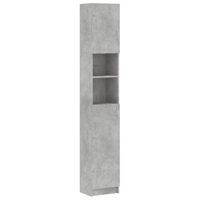 Armoire De Salle De Bain Gris Béton 32x25,5x190 Cm Aggloméré Armoire De Salle De Bain Gris Béton 32x25,5x190 Cm Aggloméré