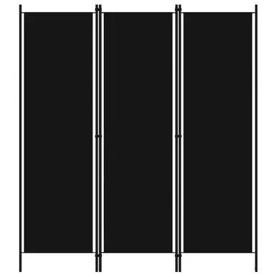 Paravent À 3 Panneaux Noir 150x180 Cm Design Tissu Paravent À 3 Panneaux Noir 150x180 Cm Design Tissu