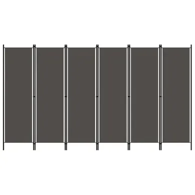 Paravent À 6 Panneaux Anthracite 300x180 Cm Design Tissu Paravent À 6 Panneaux Anthracite 300x180 Cm Design Tissu