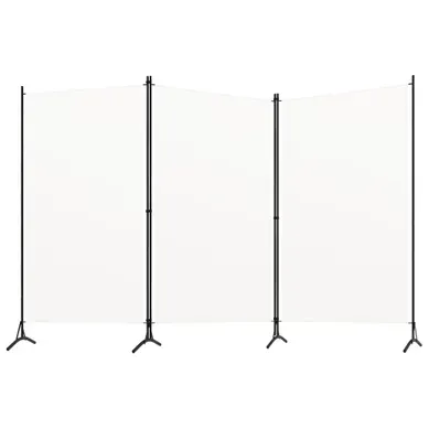 Cloison De Séparation 3 Panneaux Blanc 260x180 Cm Tissu Cloison De Séparation 3 Panneaux Blanc 260x180 Cm Tissu