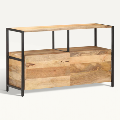 Buffet 110x35x65 Cm Bois De Manguier Massif
