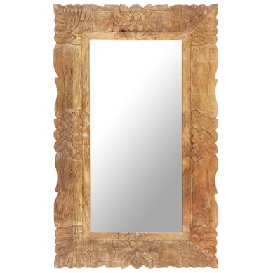 Miroir 80x50 Cm Bois De Manguier Massif