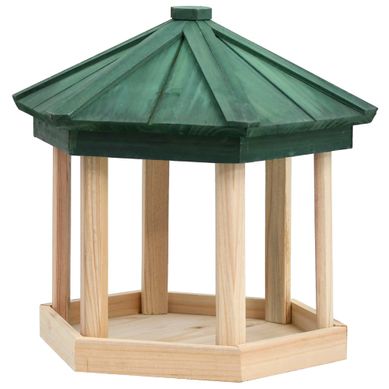 Mangeoire À Oiseaux Octogone Bois De Sapin 33x30 Cm