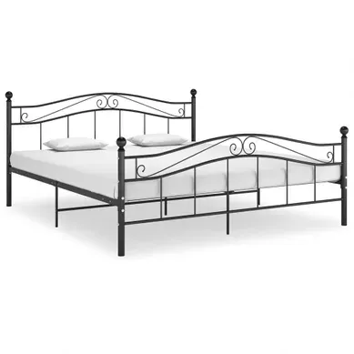 Cadre De Lit Sans Matelas Noir Métal 140x200 Cm Cadre De Lit Sans Matelas Noir Métal 140x200 Cm