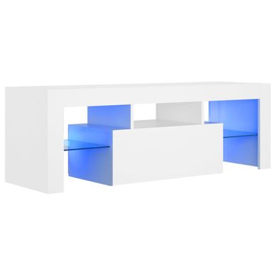 Meuble TV Avec LED Rgb Blanc 120 X 35 X 40 Cm Moderne