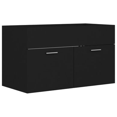 Armoire D'évier Noir 80x38,5x46 Cm Bois D’ingénierie