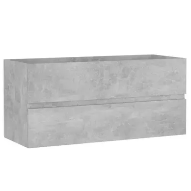 Armoire D'évier Gris Béton 100x38,5x45 Cm Bois Contreplaqué