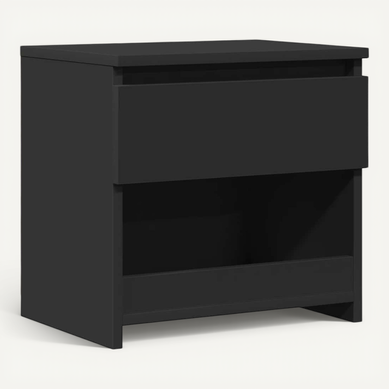Table De Chevet Noir 40x30x39 Cm Aggloméré