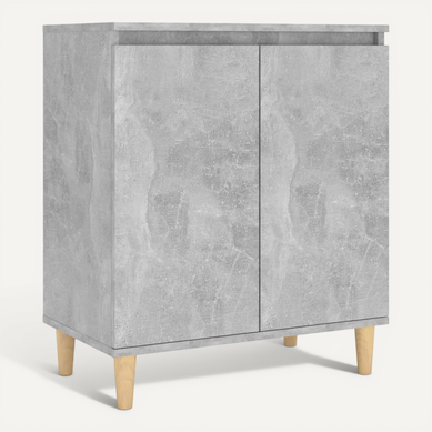 Buffet Avec Pieds En Bois Gris Béton Bois Contreplaqué Buffet Avec Pieds En Bois Gris Béton Bois Contreplaqué