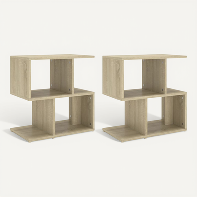 Tables De Chevet 2pcs Chêne Sonoma 50x30x51,5cm Bois Contreplaqué