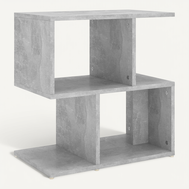 Table De Chevet Gris Béton 50x30x51,5 Cm Bois Contreplaqué
