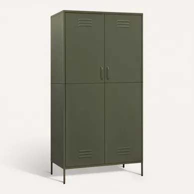 Garde-robe Vert Olive 90x50x180 Cm Acier