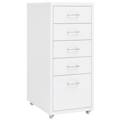 Classeur Mobile Blanc 28x41x69 Cm Métal Classeur Mobile Blanc 28x41x69 Cm Métal