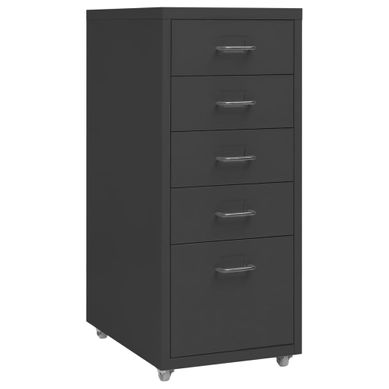 Classeur Mobile Anthracite 28x41x69 Cm Métal Classeur Mobile Anthracite 28x41x69 Cm Métal