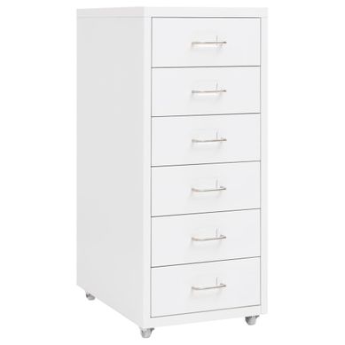 Classeur Mobile Blanc 28x41x69 Cm Métal Classeur Mobile Blanc 28x41x69 Cm Métal