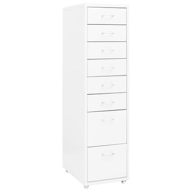 Classeur Mobile Blanc 28x41x109 Cm Métal Classeur Mobile Blanc 28x41x109 Cm Métal