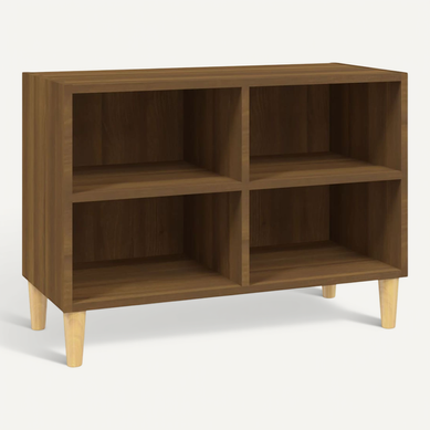 Meuble TV Avec Pieds En Bois Massif Chêne Marron 69,5x30x50 Cm Meuble TV Avec Pieds En Bois Massif Chêne Marron 69,5x30x50 Cm