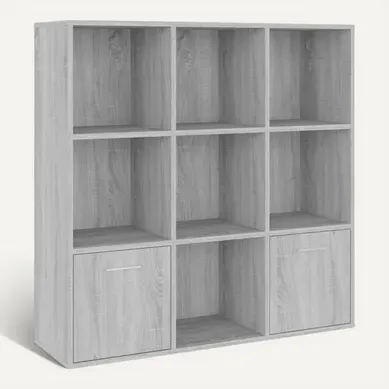 Armoire À Livres Sonoma Gris 98x30x98 Cm Armoire À Livres Sonoma Gris 98x30x98 Cm