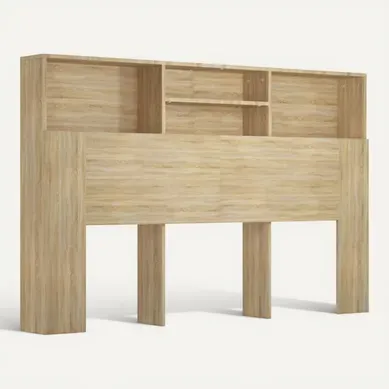 Armoire De Tête De Lit Chêne Sonoma 160x19x103,5 Cm Sommier à Lattes Lit Double Chambre Armoire De Tête De Lit Chêne Sonoma 160x19x103,5 Cm Sommier à Lattes Lit Double Chambre
