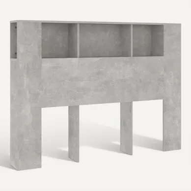 Table De Chevet 140x18,5x104,5 Cm Gris Béton Avec 3 Tiroirs Design Moderne Pour Chambre Table De Chevet 140x18,5x104,5 Cm Gris Béton Avec 3 Tiroirs Design Moderne Pour Chambre