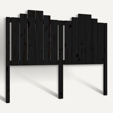 Tête De Lit Noir 146x4x110 Cm Bois Massif De Pin Tête De Lit Noir 146x4x110 Cm Bois Massif De Pin