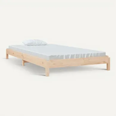 Lit Empilable 100x200 Cm Bois De Pin Massif Lit Empilable 100x200 Cm Bois De Pin Massif