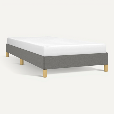 Cadre De Lit Gris Foncé 90x190 Cm Tissu