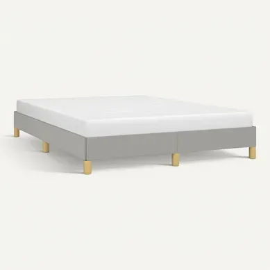 Cadre De Lit Sans Matelas Gris Clair 160x200 Cm Tissu Cadre De Lit Sans Matelas Gris Clair 160x200 Cm Tissu
