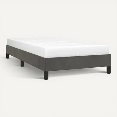 Cadre De Lit Sans Matelas Gris Foncé 90x200 Cm Velours
