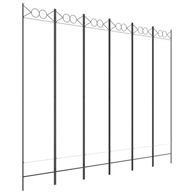 Cloison De Séparation Pliable À 6 Panneaux En Tissu Blanc 240 X 200 Cm Cloison De Séparation Pliable À 6 Panneaux En Tissu Blanc 240 X 200 Cm