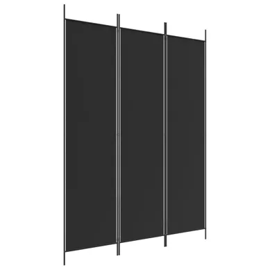 Cloison De Séparation 3 Panneaux Noir 150x200 Cm Tissu Cloison De Séparation 3 Panneaux Noir 150x200 Cm Tissu