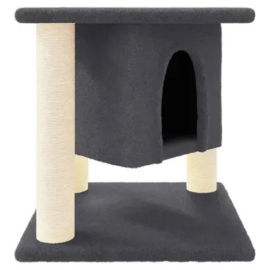 Arbre À Chat Avec Griffoirs En Sisal Gris Foncé 37 Cm Arbre À Chat Avec Griffoirs En Sisal Gris Foncé 37 Cm