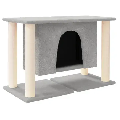 Arbre À Chat Avec Griffoirs En Sisal Gris Clair 50 Cm Arbre À Chat Avec Griffoirs En Sisal Gris Clair 50 Cm