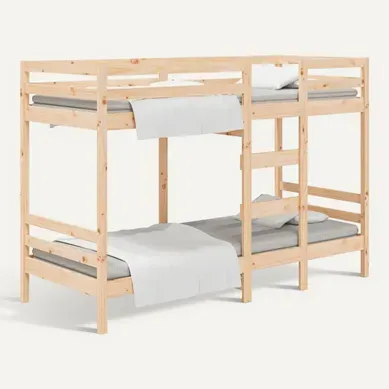 Lit Superposé 90x190 Cm Bois De Pin Massif Lit Superposé 90x190 Cm Bois De Pin Massif
